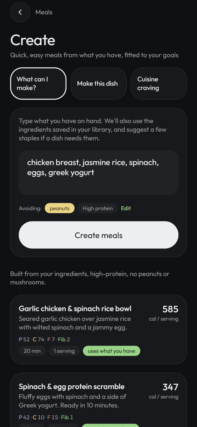 Create screen turning chicken, rice, spinach, eggs and yogurt into high-protein recipes
